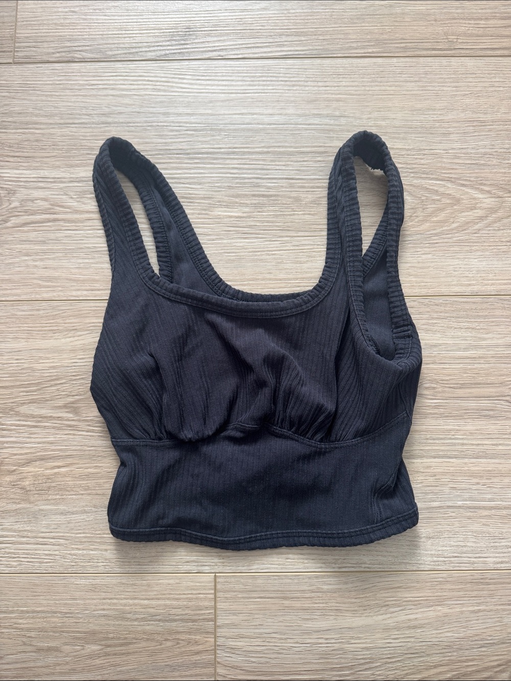 LULULEMON ribbed tank top black size 2